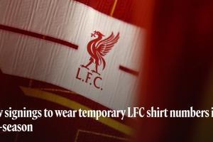 利物浦官方：新援将身披临时号码，维尔茨58号&amp;科尔克兹57号